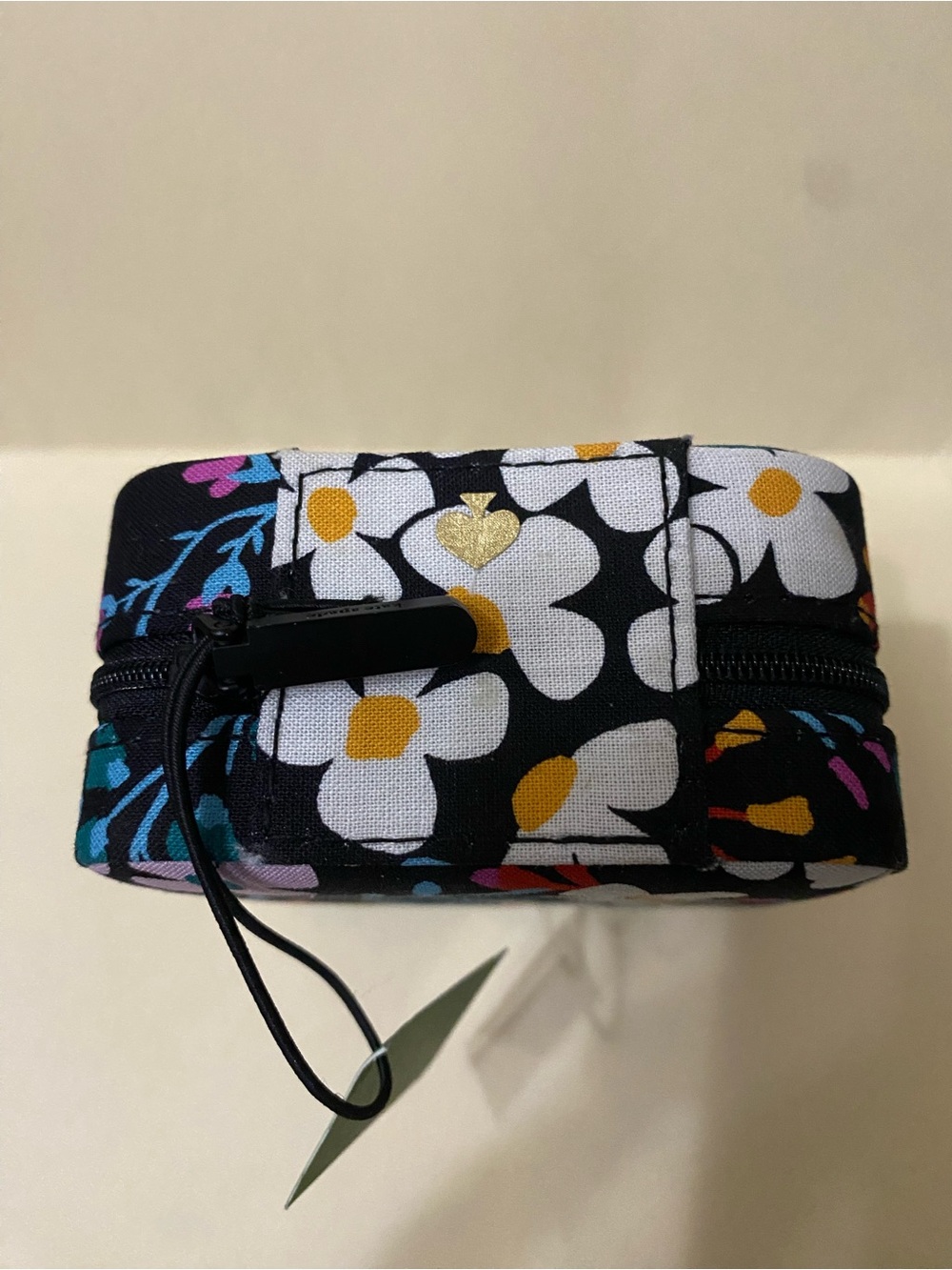 Kate Spade travel organizer Black with Floral Pink, Teal & Yellow Accents - Picture 7 of 9